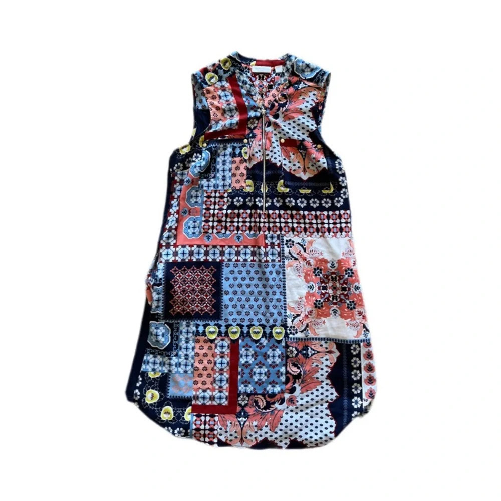 New York & Company Paisley Print Sleeveless Dress With Pockets Women’s Medium - Picture 3 of 12